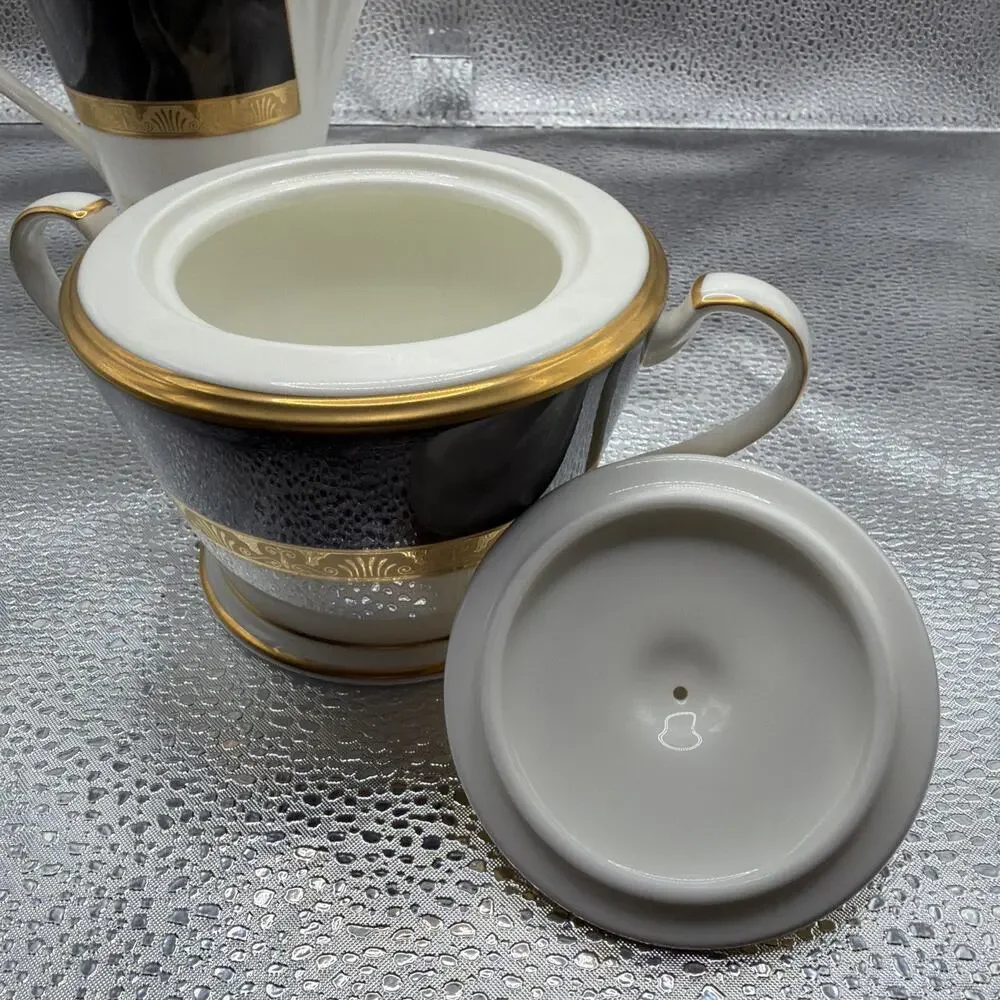 Noritake Bone China Opulence Pattern Creamer & Sugar Set